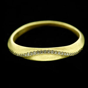 wave pave diamond ring