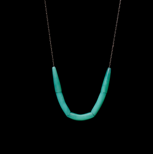 Hand Cut Stone Line Necklace
