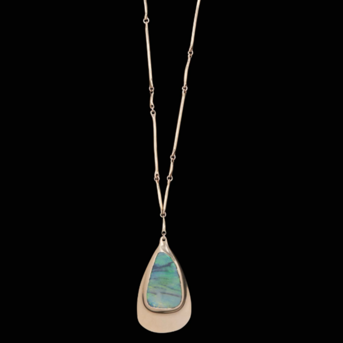 Opal Cast Line Necklace