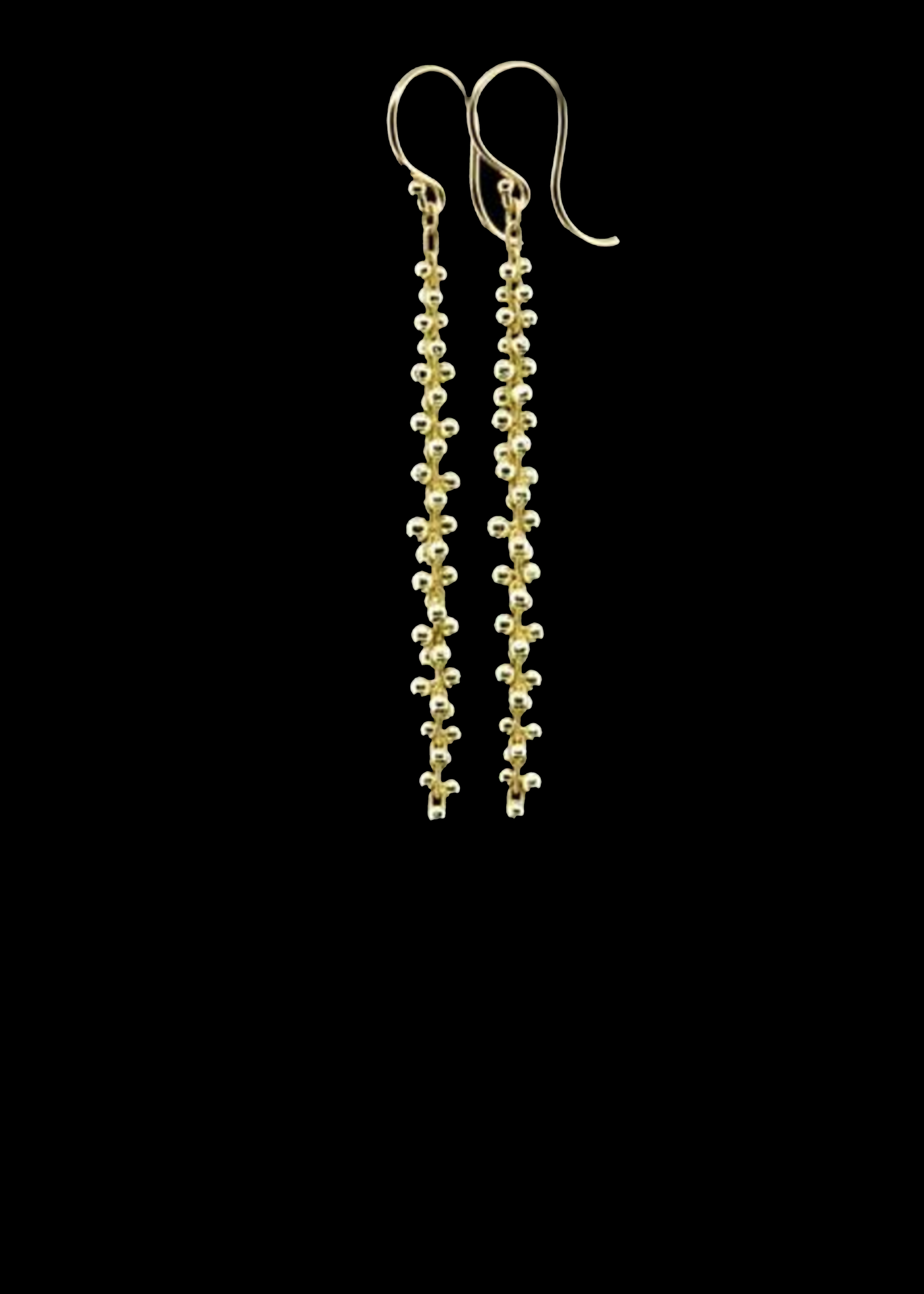 Signature Beaded Long Cluster Earrings