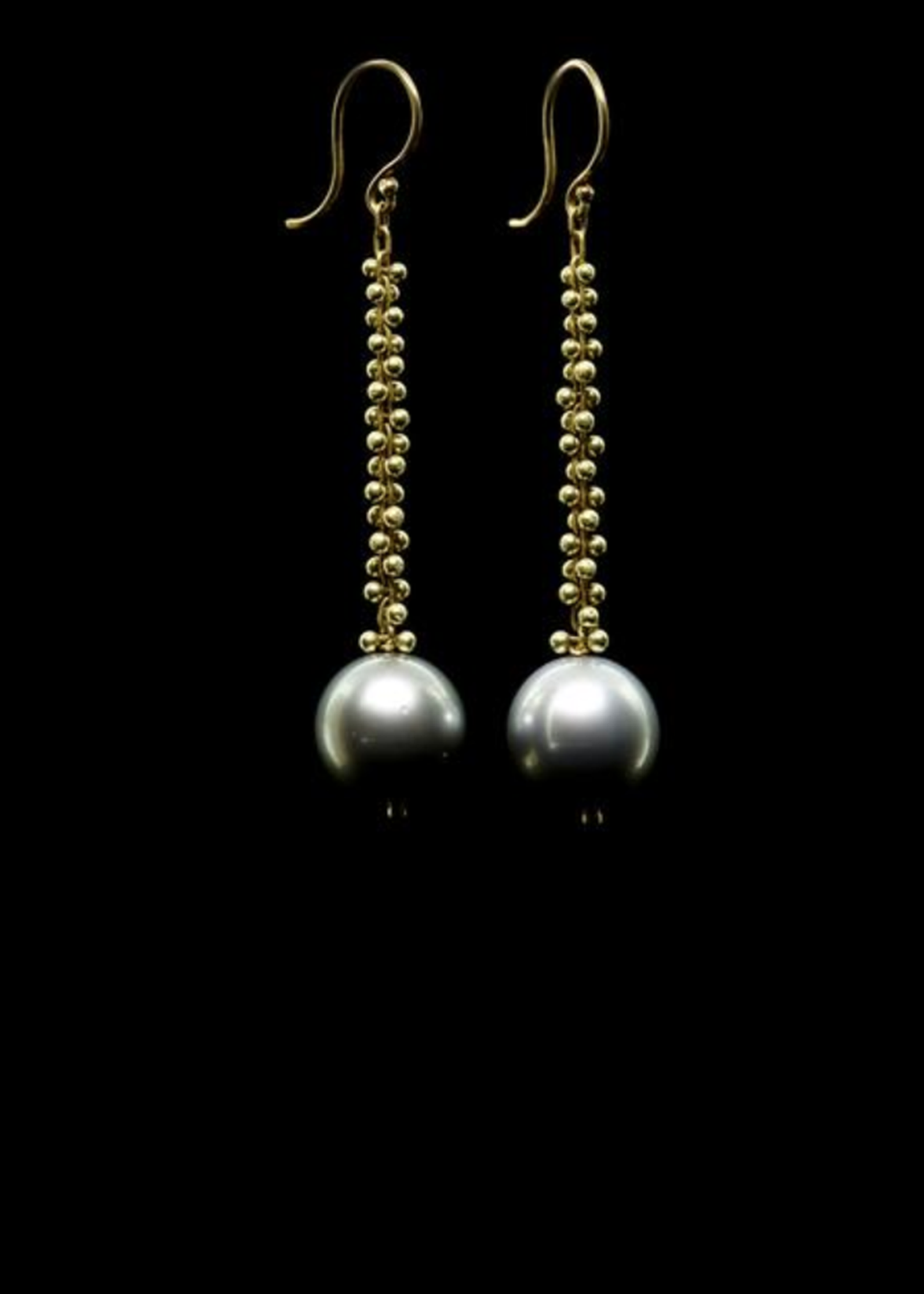 Signature Beaded Tahitian Pearl Drop Earring