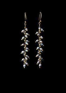 Long Spiral Beaded Earrings