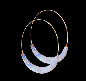 Met X TENTHOUSANDTHINGS XL  Stone Hoop Earring