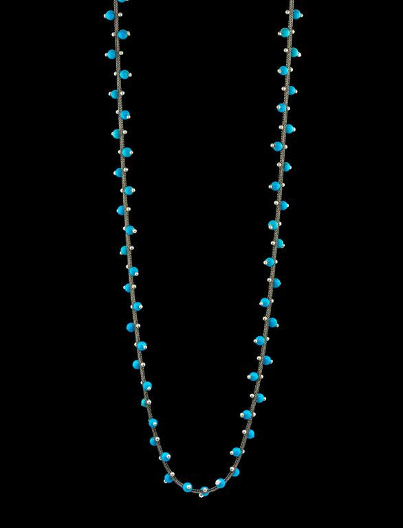 Double Studded Woven Chain Necklace